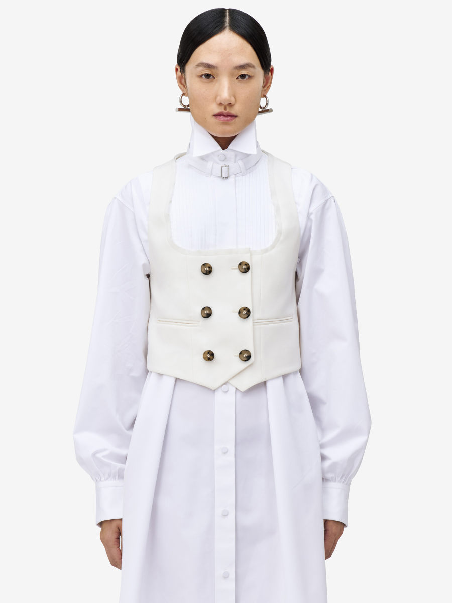 ALEXANDER MCQUEEN - Double-breasted Waistcoat - Item 829554QJADK9025